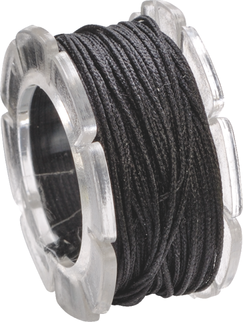 Wachskordel 1 mm 5 Meter schwarz