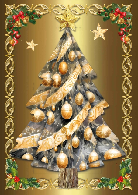 Reddy Cards Bastelset Weihnachtsbaumkarten