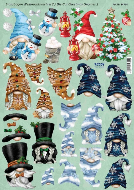Reddy Cards 3D-Stanzbogen Weihnachtswichtel 2