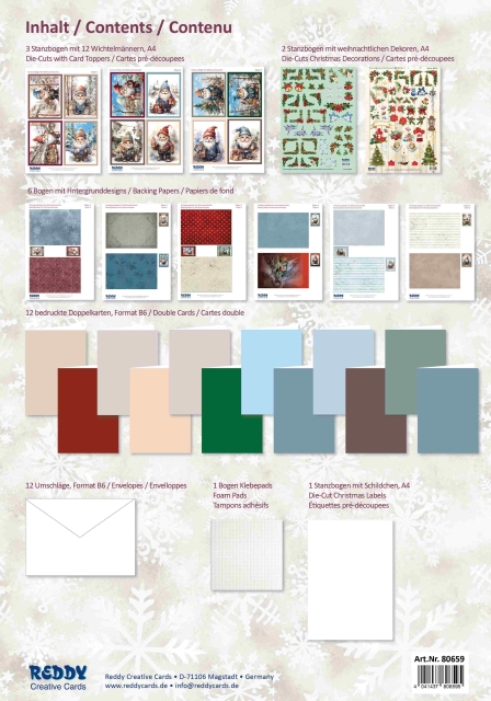 Reddy Cards Bastelset Niedliche Weihnachtswichtel