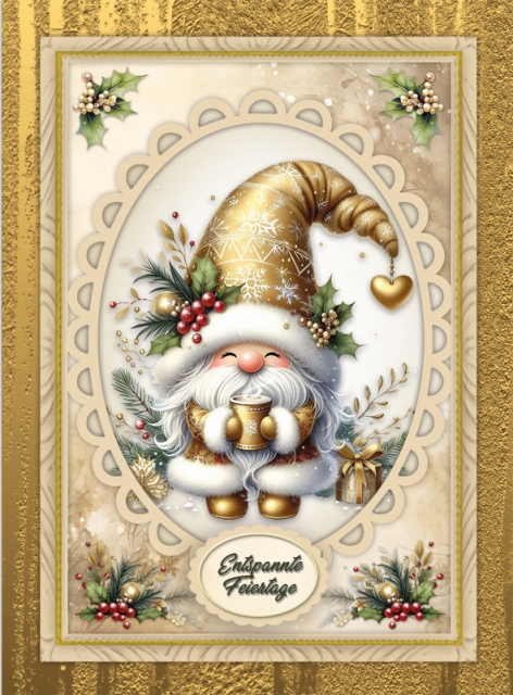 Reddy Cards Bastelset Goldige Weihnachtswichtel