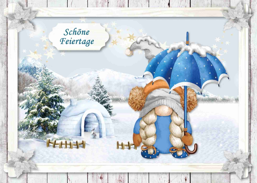 Reddy Cards Weihnachtswichtel, Set für 12 Karten