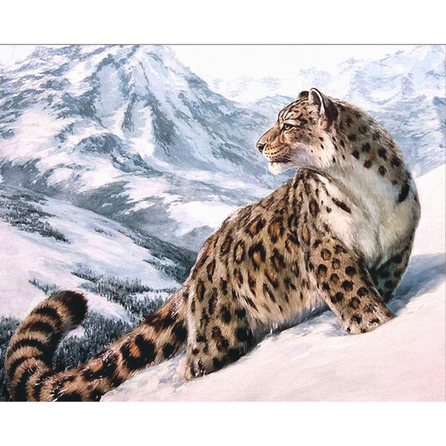 Artibalta AZ-1520 - Diamond Painting Kit Schneeleopard