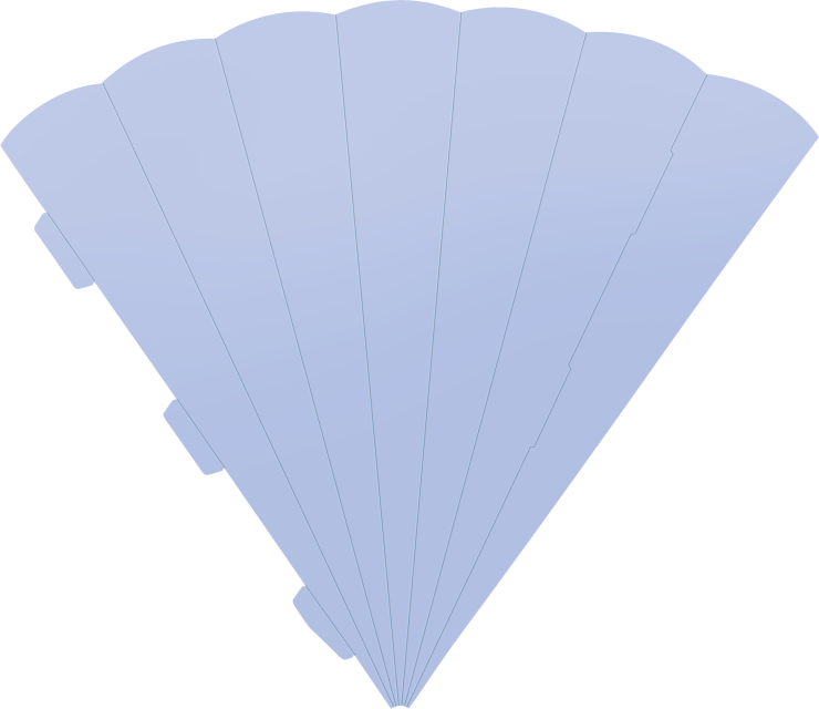 Schultüten Zuschnitt 69 cm hellblau