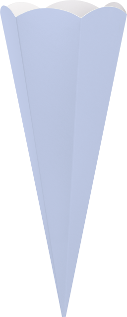 Schultüten Zuschnitt 69 cm hellblau