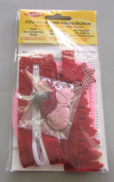 Kleiber Filz-Accessoiretäschchen rosa-rot