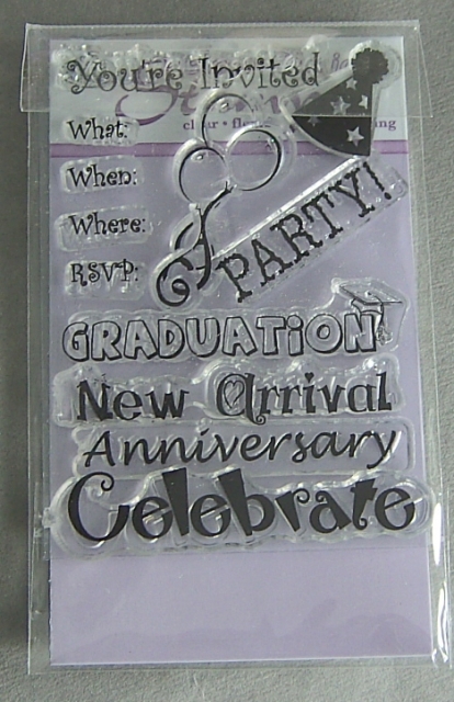 Royal Langnickel Mini-Stempel Acryl "Party Invitation"