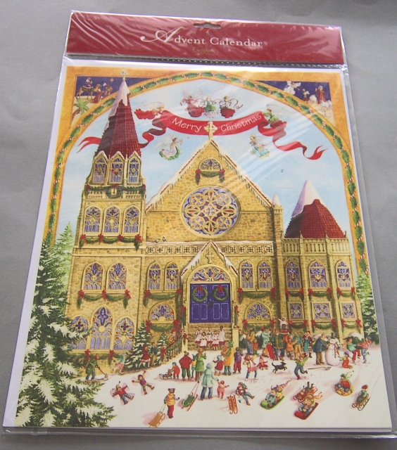 Caspari Adventskalender Karte "Cathedral"