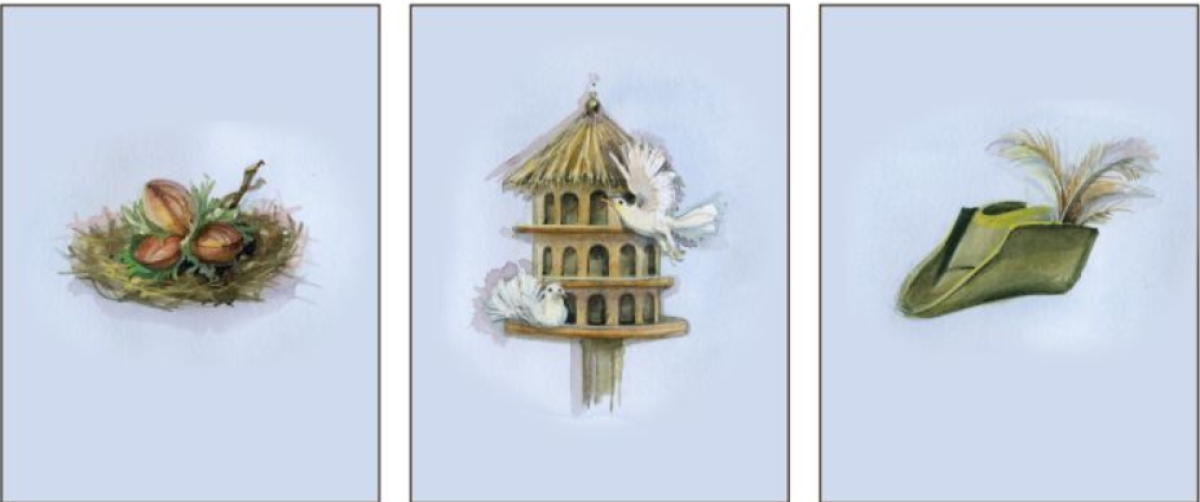 Miniadventskalender mit Umschlag Aschenbrödel