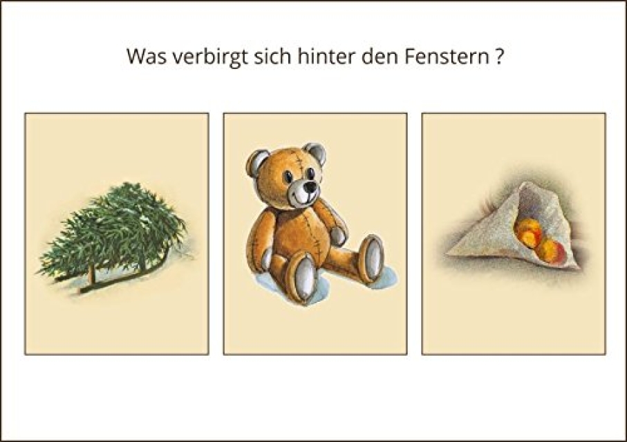 Miniadventskalender mit Umschlag Weihnachtseinkäufe