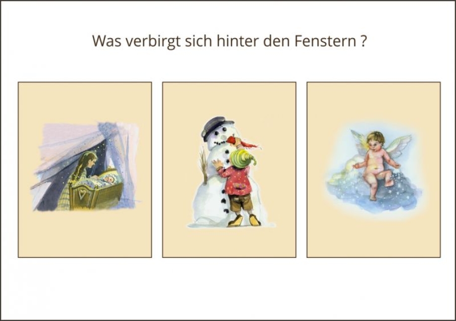Miniadventskalender mit Umschlag Schwanenschlößchen