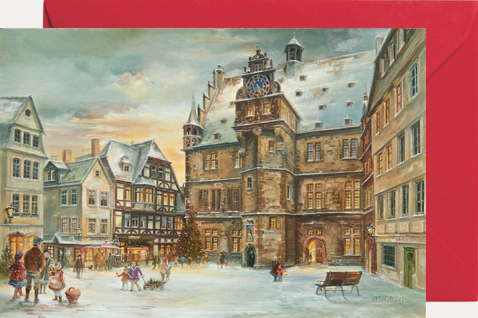 Miniadventskalender mit Umschlag Marburg