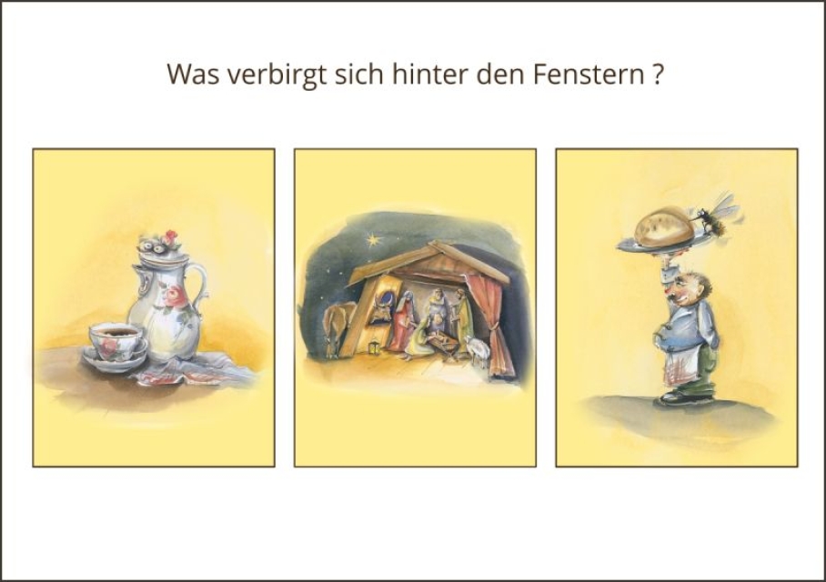 Miniadventskalender mit Umschlag Meißen Rathaus