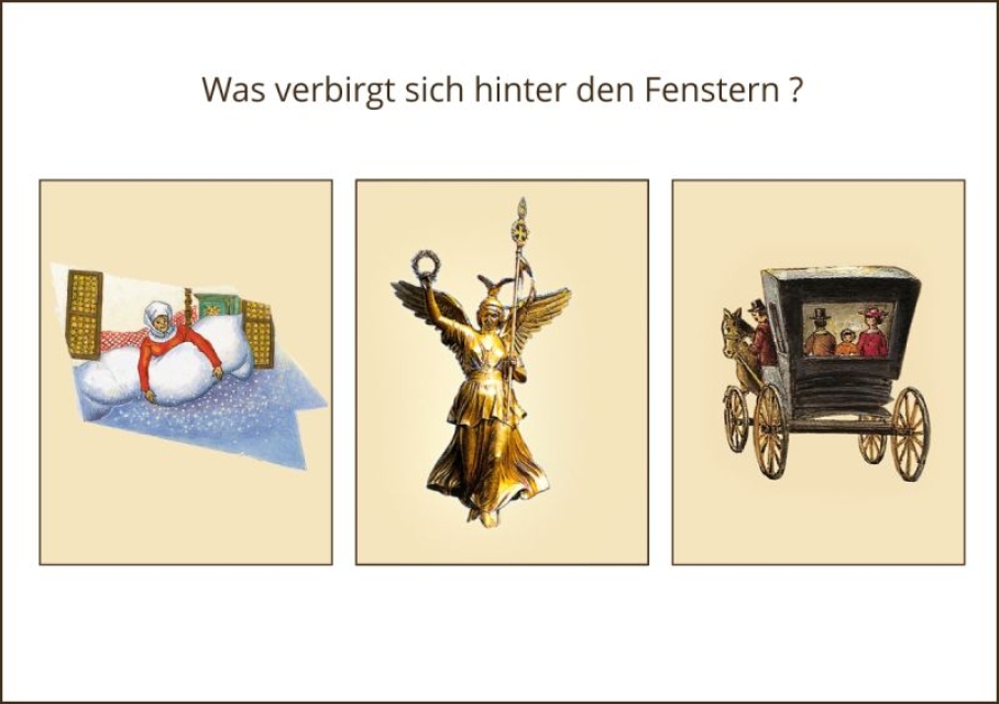 Miniadventskalender mit Umschlag Berlin Brandenburger Tor