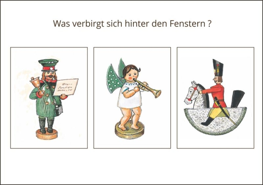 Miniadventskalender mit Umschlag Seiffen
