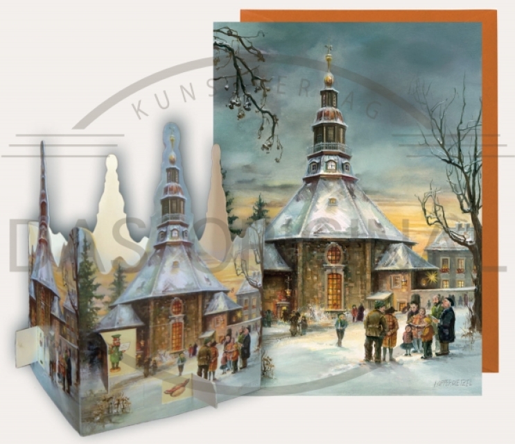 Tisch Adventskalender Seiffener Kirche