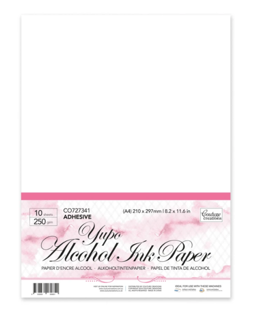 Couture Creations Yupo Alcohol Ink Paper Adhesive White A4