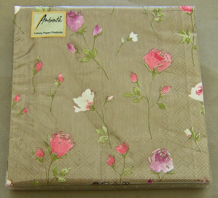 Ambiente Lunch Serviette 33 x 33 cm pro Stück Romance taupe