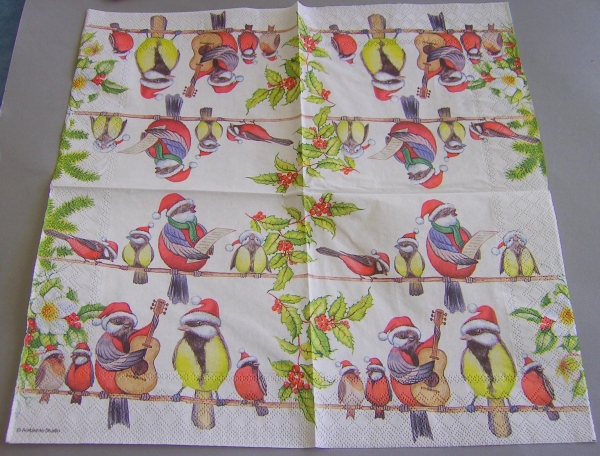 Ambiente Lunch Serviette 33 x 33 cm pro Stück Bird Orchestra