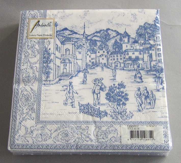 Ambiente Lunch Serviette Toile Blue pro Stück