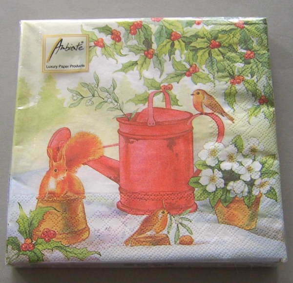 Ambiente Lunch Serviette Birds on Snowtrip