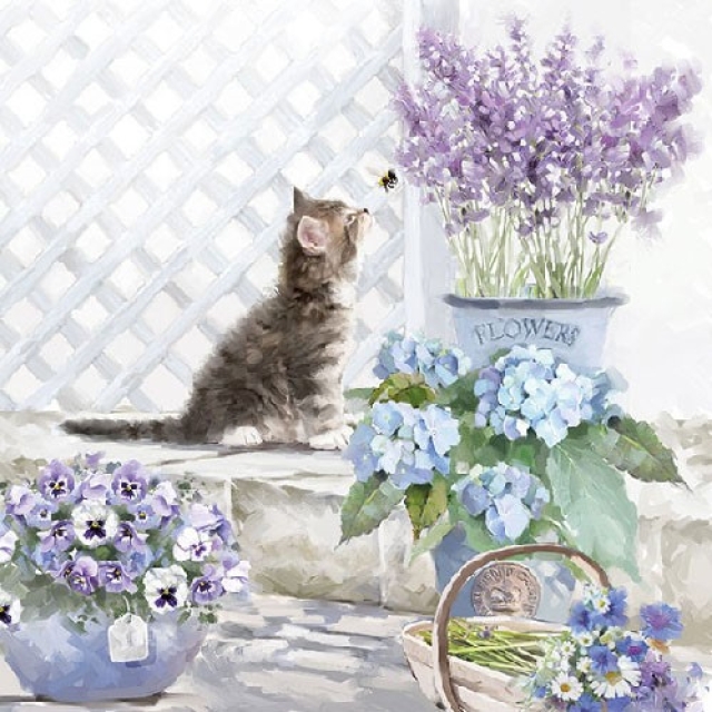 Ambiente Lunch Serviette 33 x 33 cm pro Stück Kitten