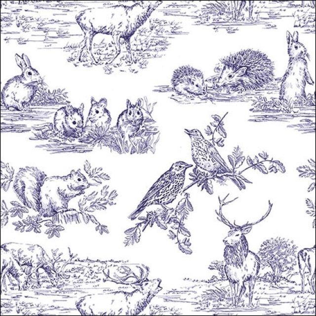 Ambiente Lunch Serviette 33 x 33 cm pro Stück Woodland Animals