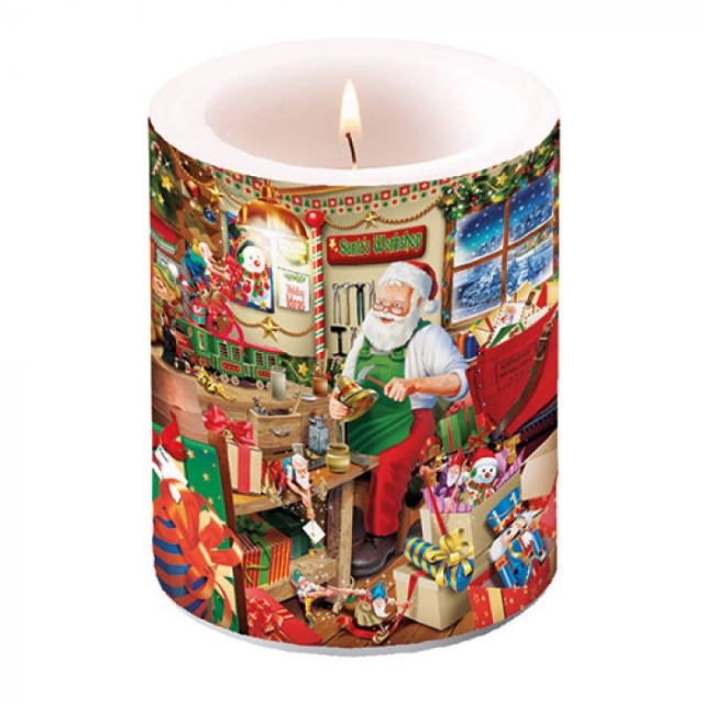 Ambiente 12 x 10 cm Kerze BIG Santa's Workshop