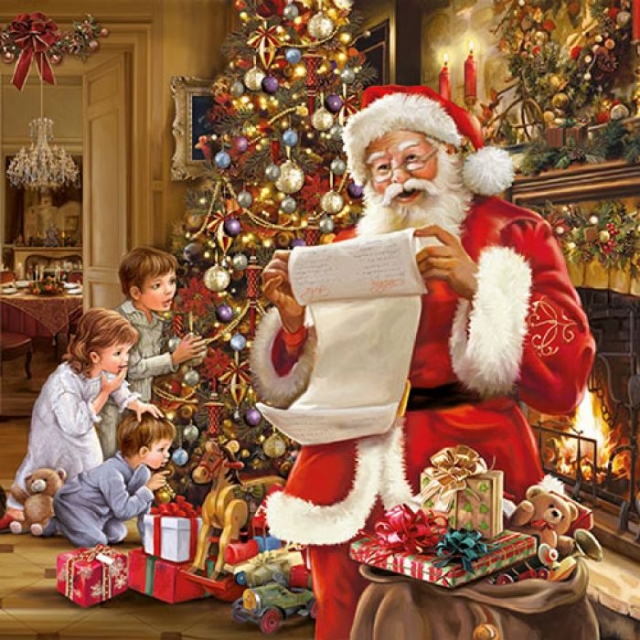Ambiente Lunch Serviette 33 x 33 cm pro Stück Christmas Eve