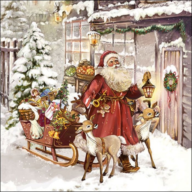 Ambiente Lunch Serviette 33 x 33 cm pro Stück Christmas Visit