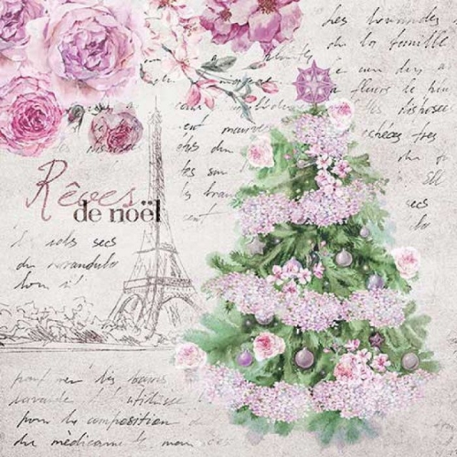 Ambiente Lunch Serviette 33 x 33 cm pro Stück Rêves de Noel