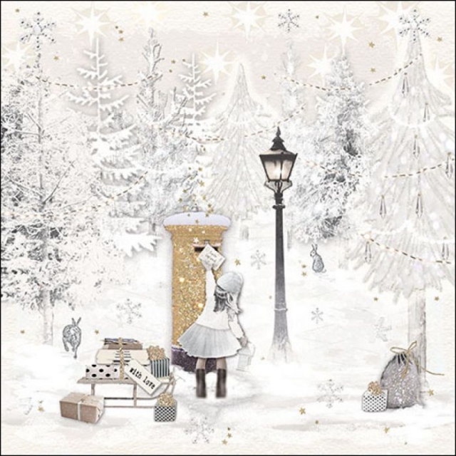 Ambiente Lunch Serviette 33 x 33 cm pro Stück Send You a Letter