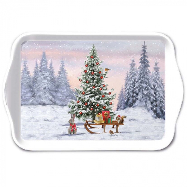 Ambiente Tray Melamine 13 x 21 cm Winter Animals