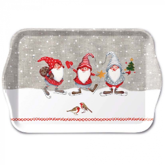 Ambiente Tray Melamine 13 x 21 cm Skating Dwarfs
