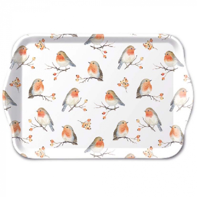 Ambiente Tray Melamine 13 x 21 cm Robin Family