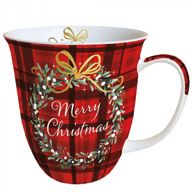 Ambiente Tasse 0,4 l Christmas Plaid Red