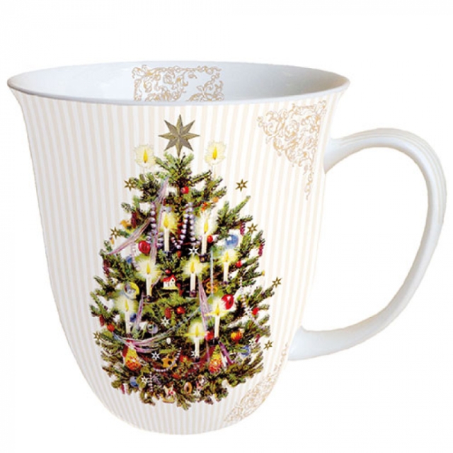 Ambiente Tasse 0,4 l X-Mas Tree Cream