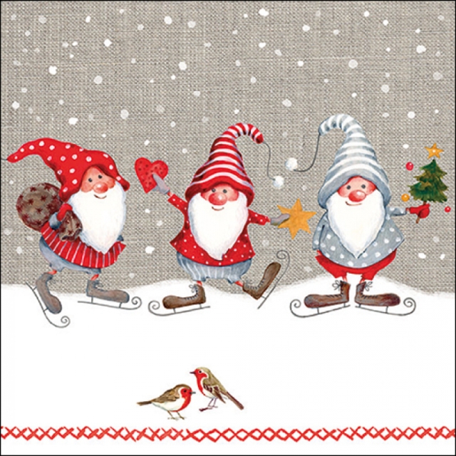 Ambiente Lunch Serviette 33 x 33 cm pro Stück Skating Dwarfs