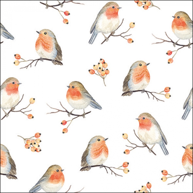 Ambiente Lunch Serviette 33 x 33 cm pro Stück Robin Family