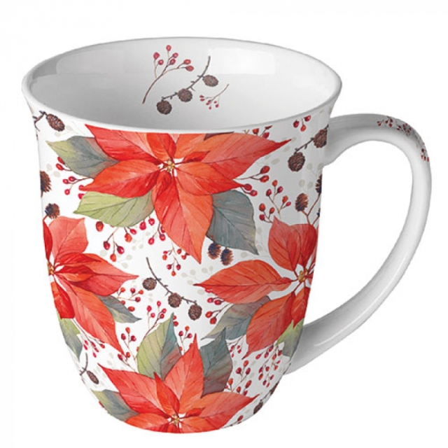 Ambiente Tasse 0,4 l Poinsetta and Berries