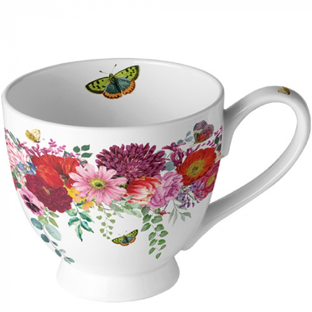 Ambiente 0,45 l Flower Border White