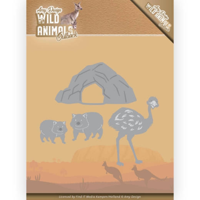 Amy Design Die Schneideschablone Wild Animals Outback Emu und Wombat