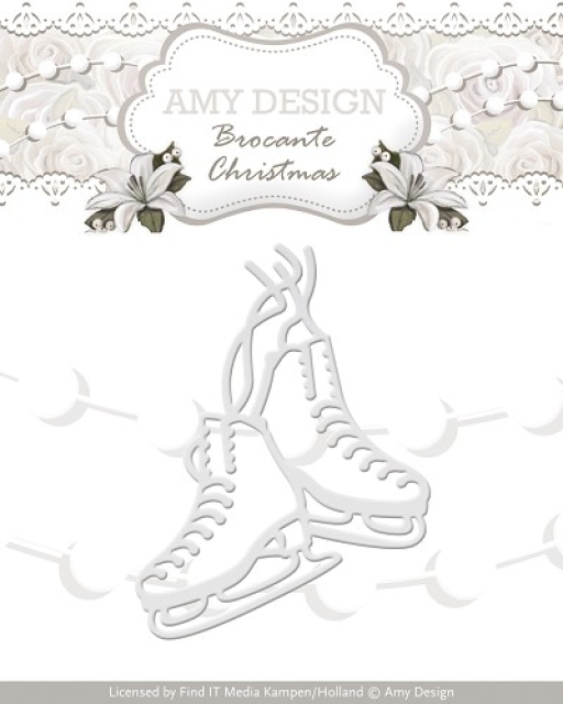Amy Design Dies Brocante Christmas Figure Skates