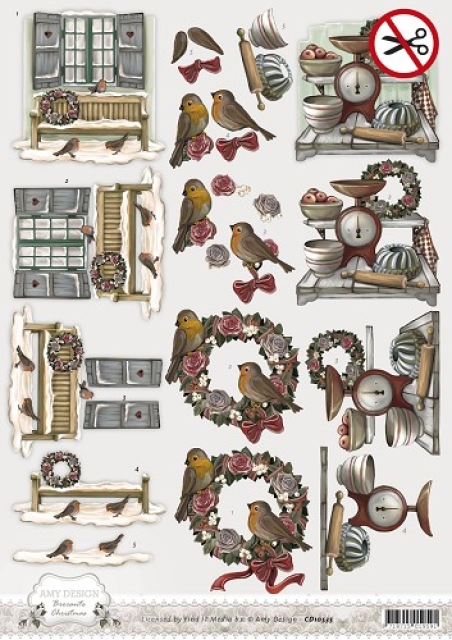 3D Pushout / Stanzbogen Amy Design Brocante Christmas