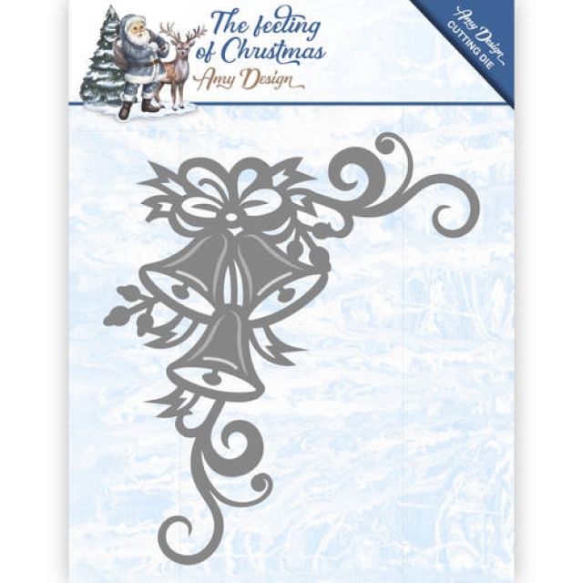 Amy Design Die Schneideschablone The Feeling of Christmas bells corner