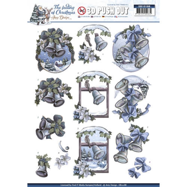 Amy Design 3D Stanzbogen The Feeling of Christmas - Christmas Bells