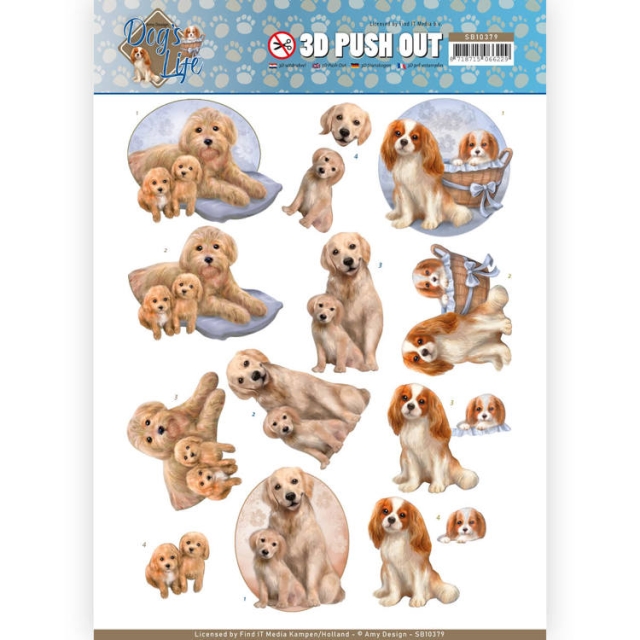 3D Pushout / Stanzbogen Amy Design Dog's Life Dog Mommy