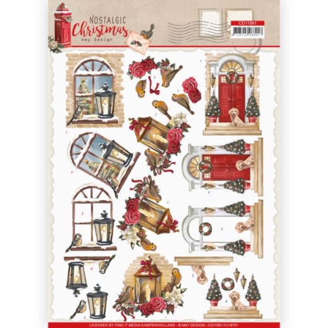 Amy Design 3D Schneidebogen Cutting Sheet Nostalgic Christmas Warm Christmas