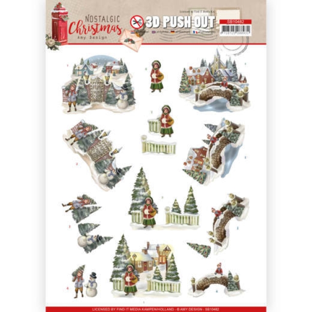 3D Pushout / Stanzbogen Amy Design Nostalgic Christmas Christmas Village