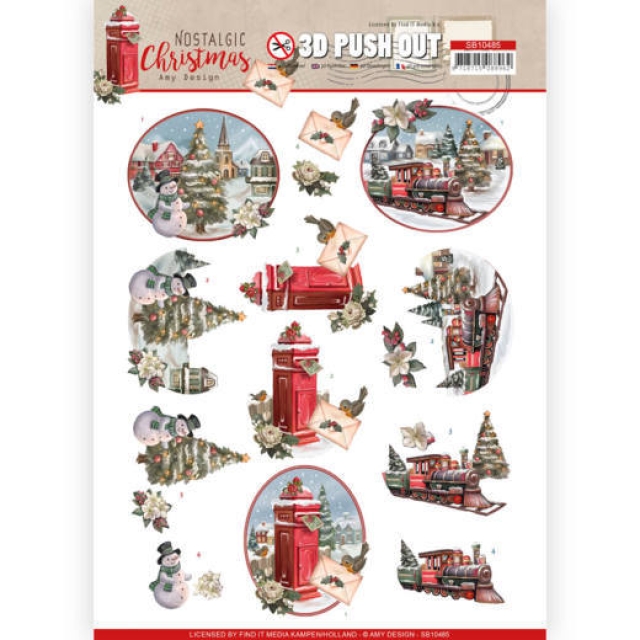 3D Pushout / Stanzbogen Amy Design Nostalgic Christmas Christmas Train